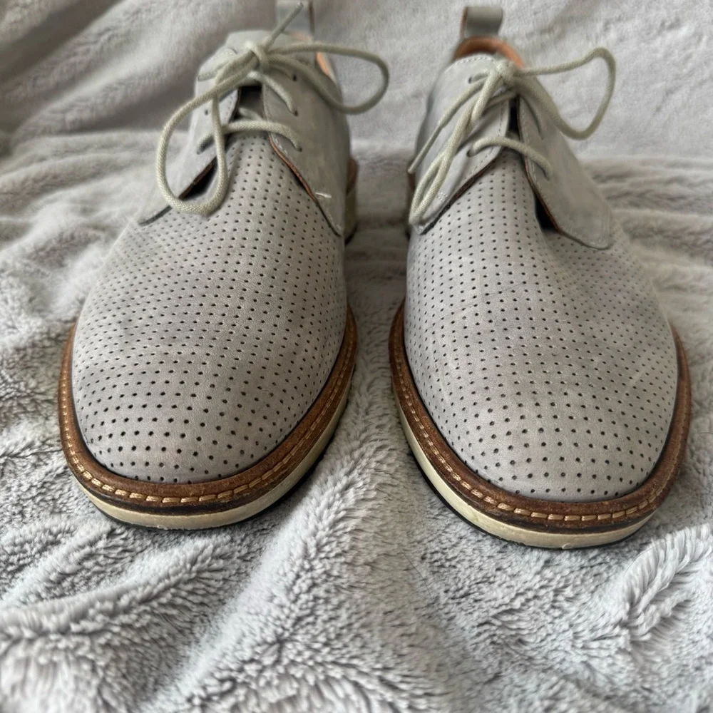 Ecco ST 1 Hybrid Lite‎ Nubuck Leather Gray Men’s Dress Shoes Size 7-7.5
